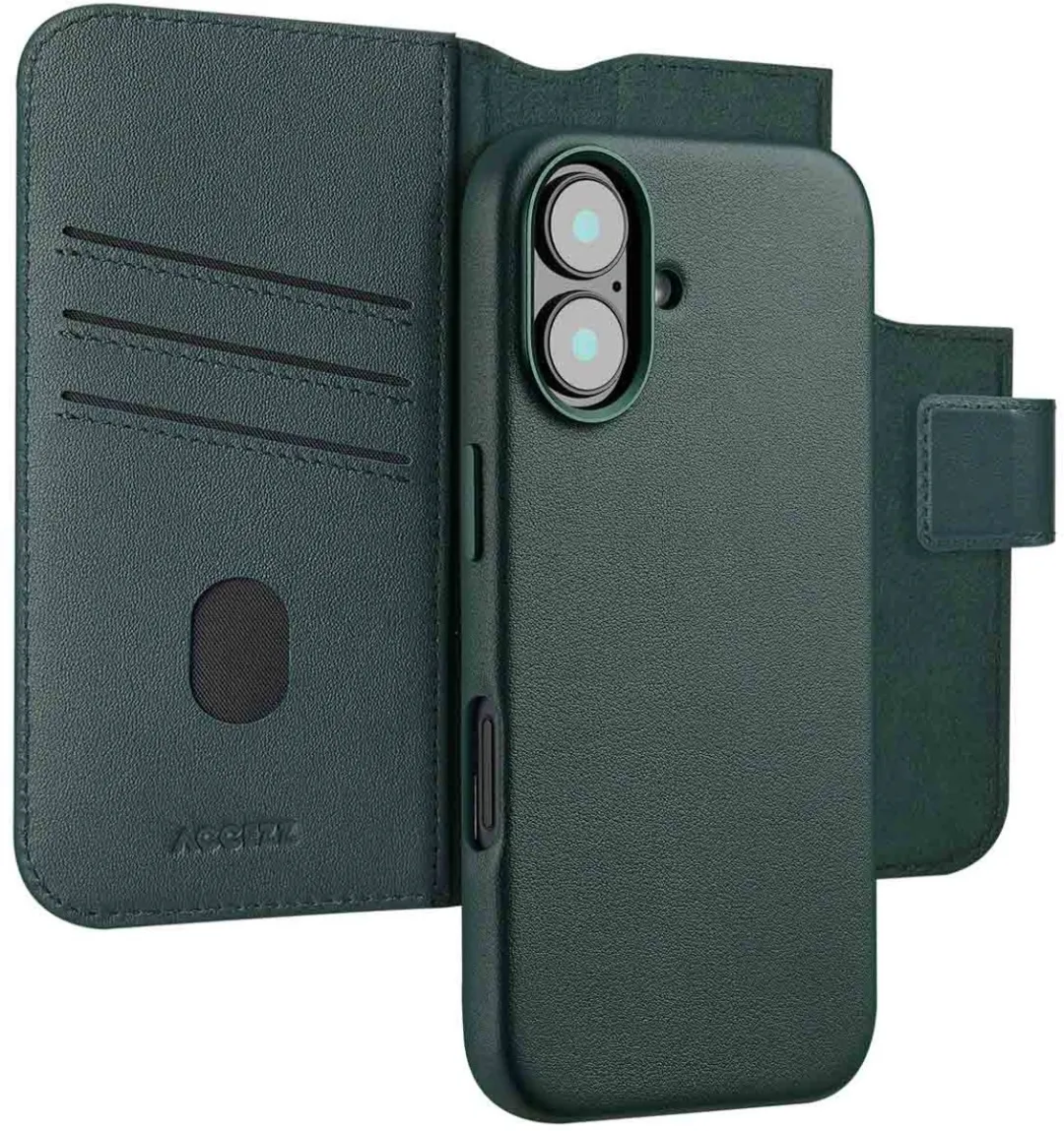 Accezz Hoesje iPhone 16 Leather Bookcase 2-in-1