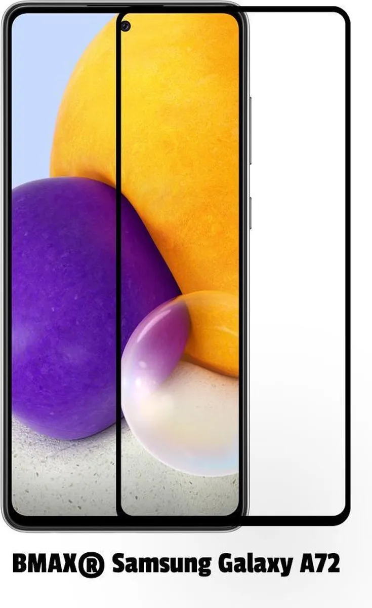 BMAX Samsung Galaxy A72 Glazen Screenprotector - 2 Stuks - Zwart