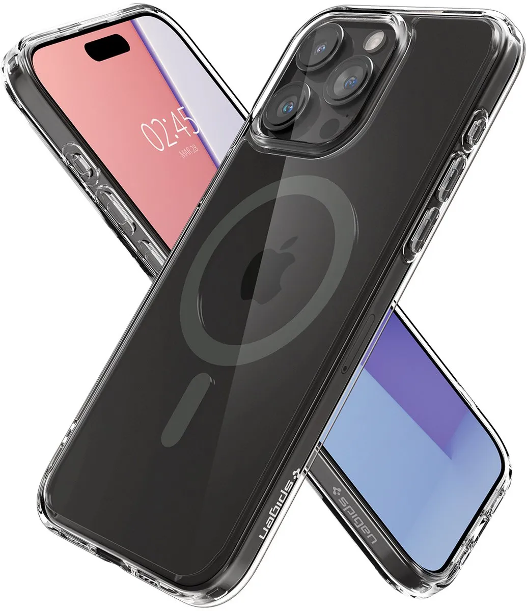 Spigen Ultra Hybrid MagFit ACS06716 Hoesje - iPhone 15 Pro - Grijs