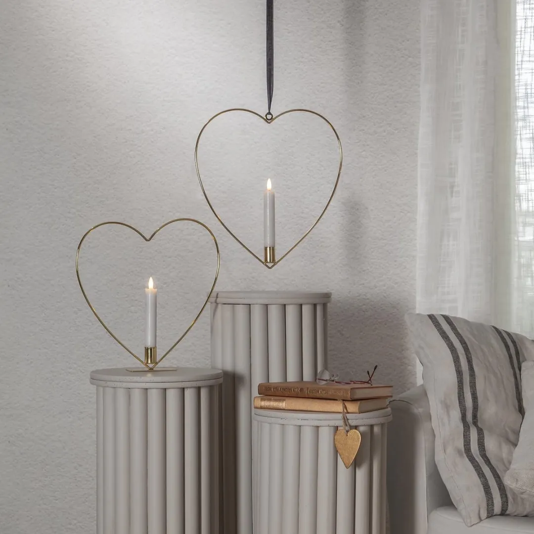 Star Trading Flame Heart Hanglamp - Messing 28,5 cm