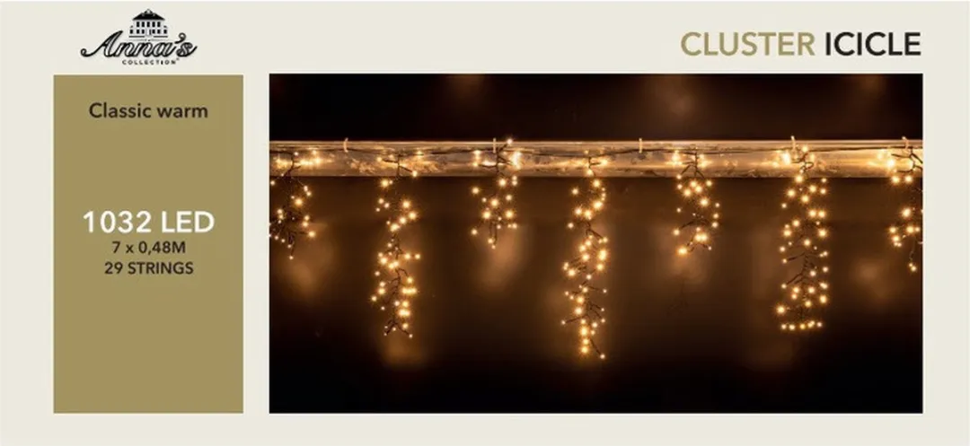 Anna's Collection IJspegelverlichting 1032 LED - 700cm - Knipperfunctie