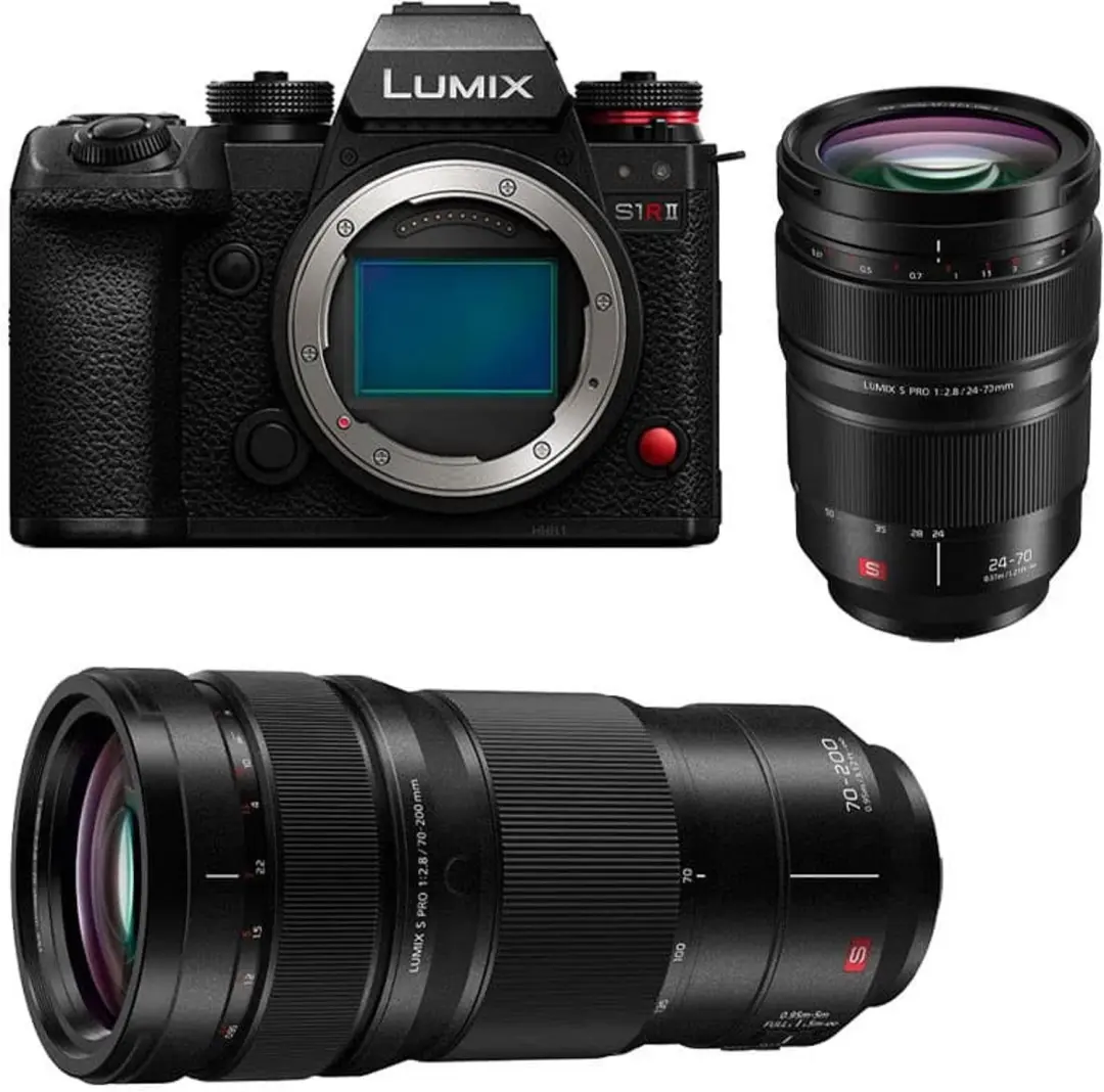 PANASONIC Lumix S1R II + 24-70 mm f/2.8 Objektiv + 70-200 mm f/2.8 Objektiv