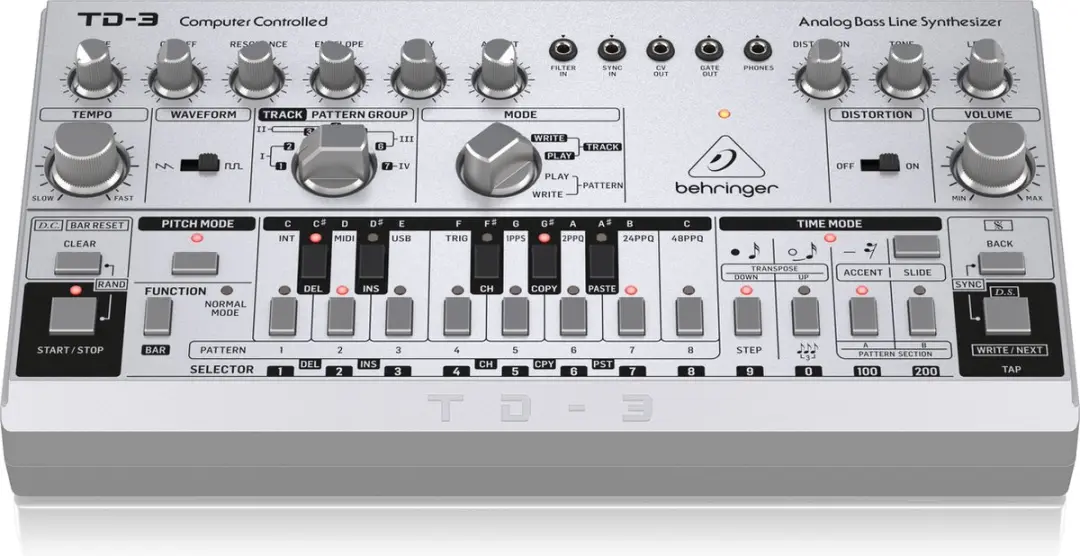Behringer TD-3 Synthesizer - Zilver - afbeelding 3 van 6