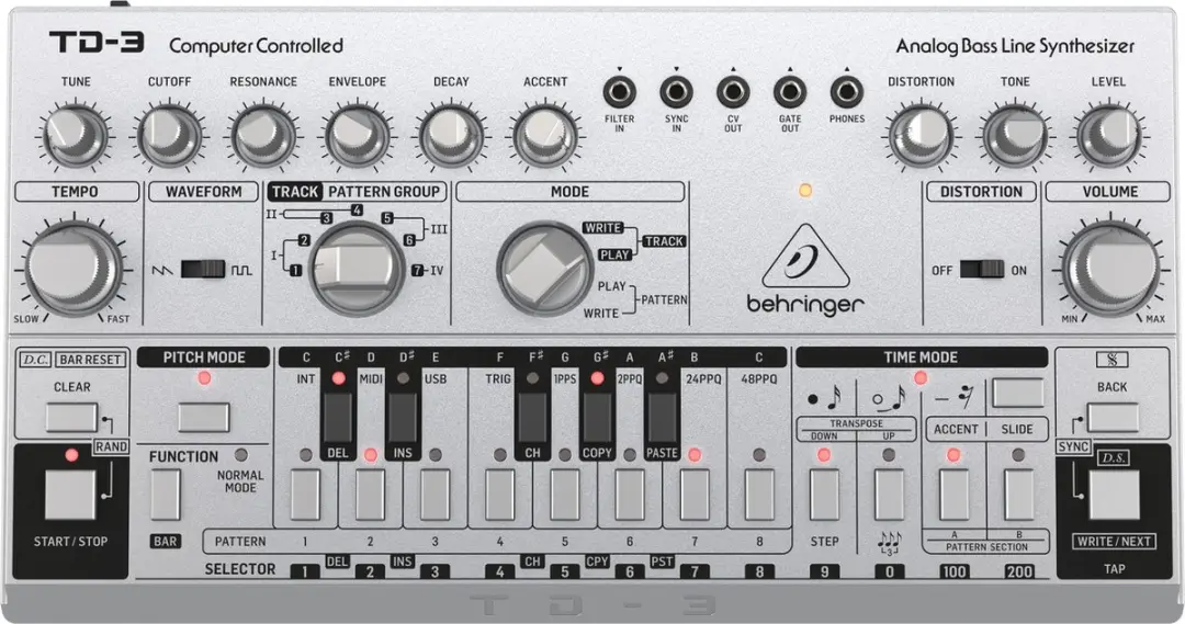 Behringer TD-3 Synthesizer - Zilver - afbeelding 2 van 6