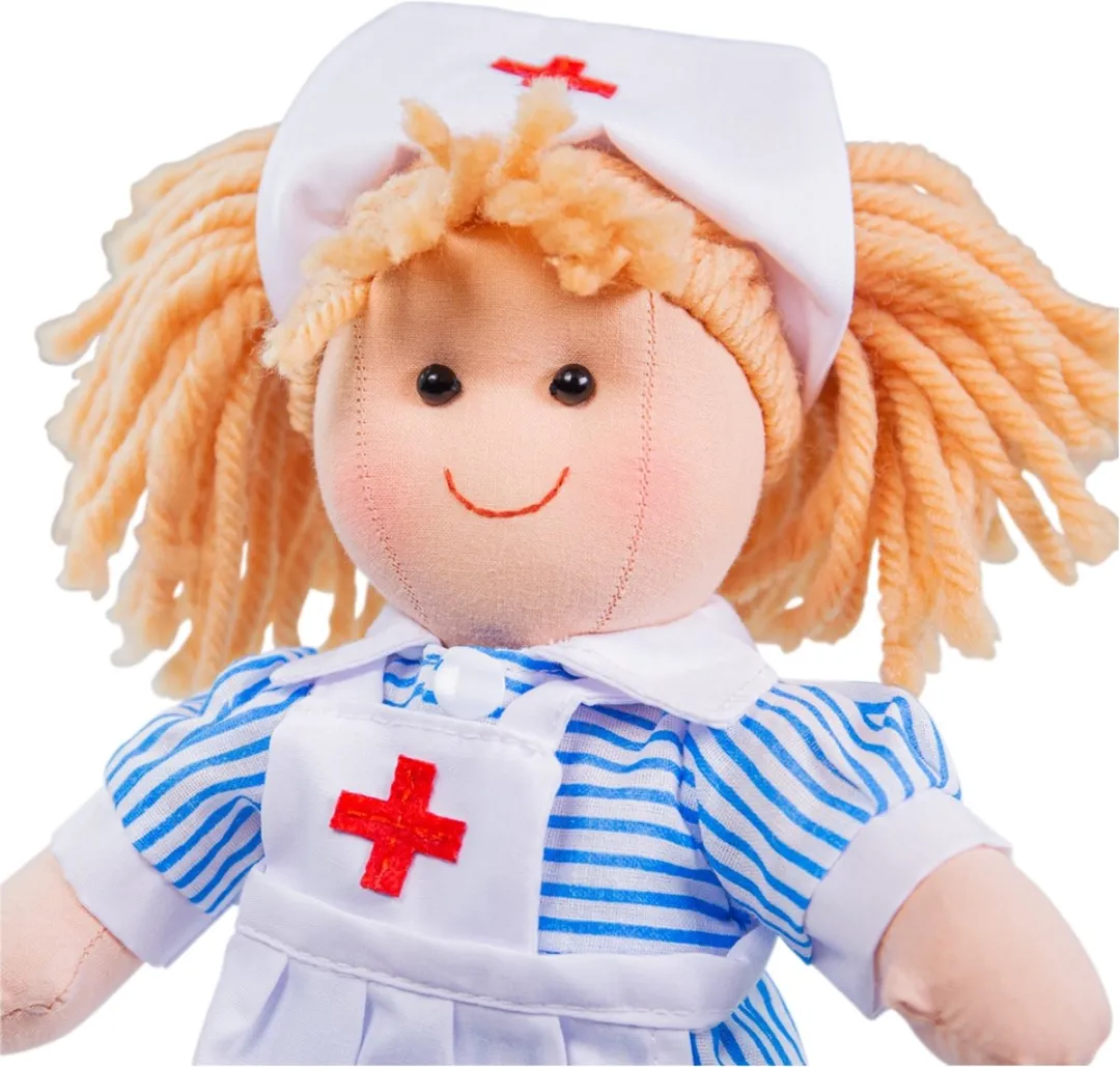 BIGJIGS Stoffenen Pop Zus Nancy 28cm - Meerdere kleuren