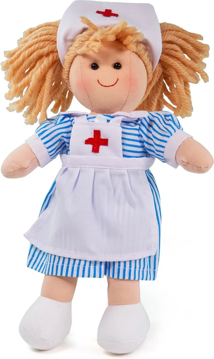 BIGJIGS Stoffenen Pop Zus Nancy 28cm - Meerdere kleuren