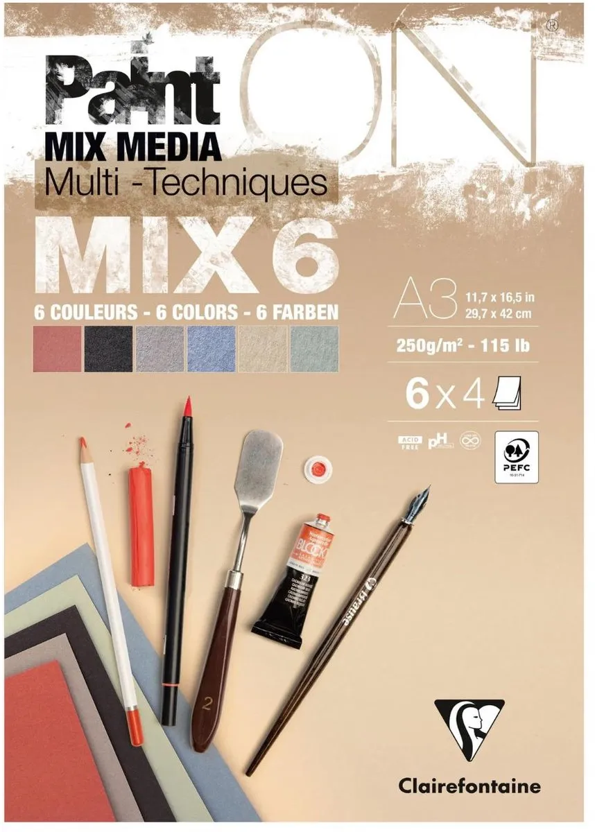 Clairefontaine Paint ON Tekenpapier A3 24 Vel