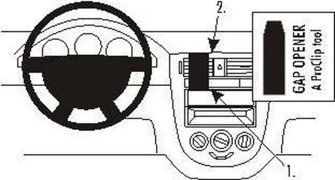 Brodit ProClip 853392 Center Mount - Chevrolet