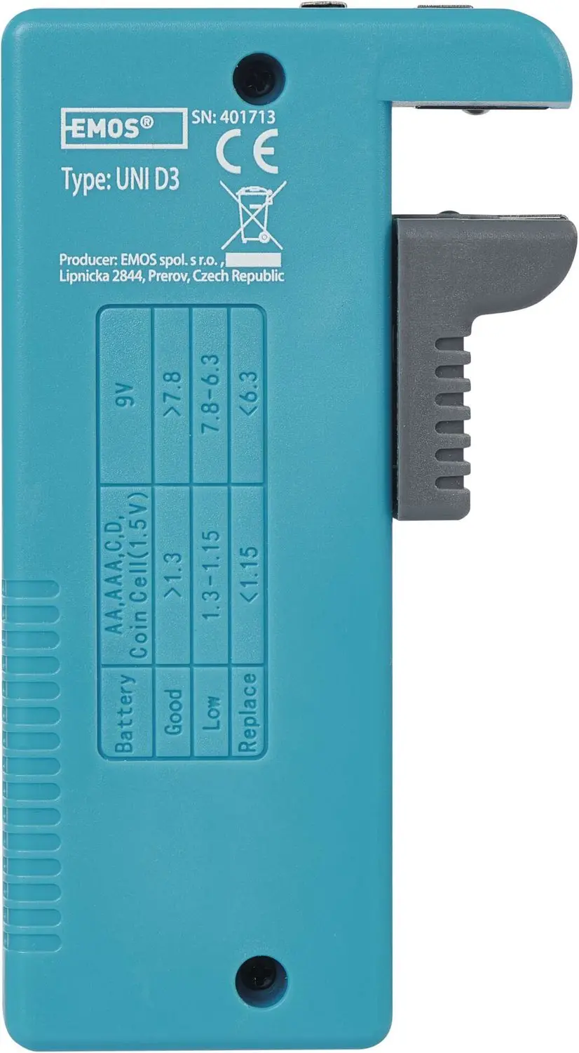 Emos Universele Batterijtester - AA, AAA, C, D, 9V - afbeelding 5 van 6