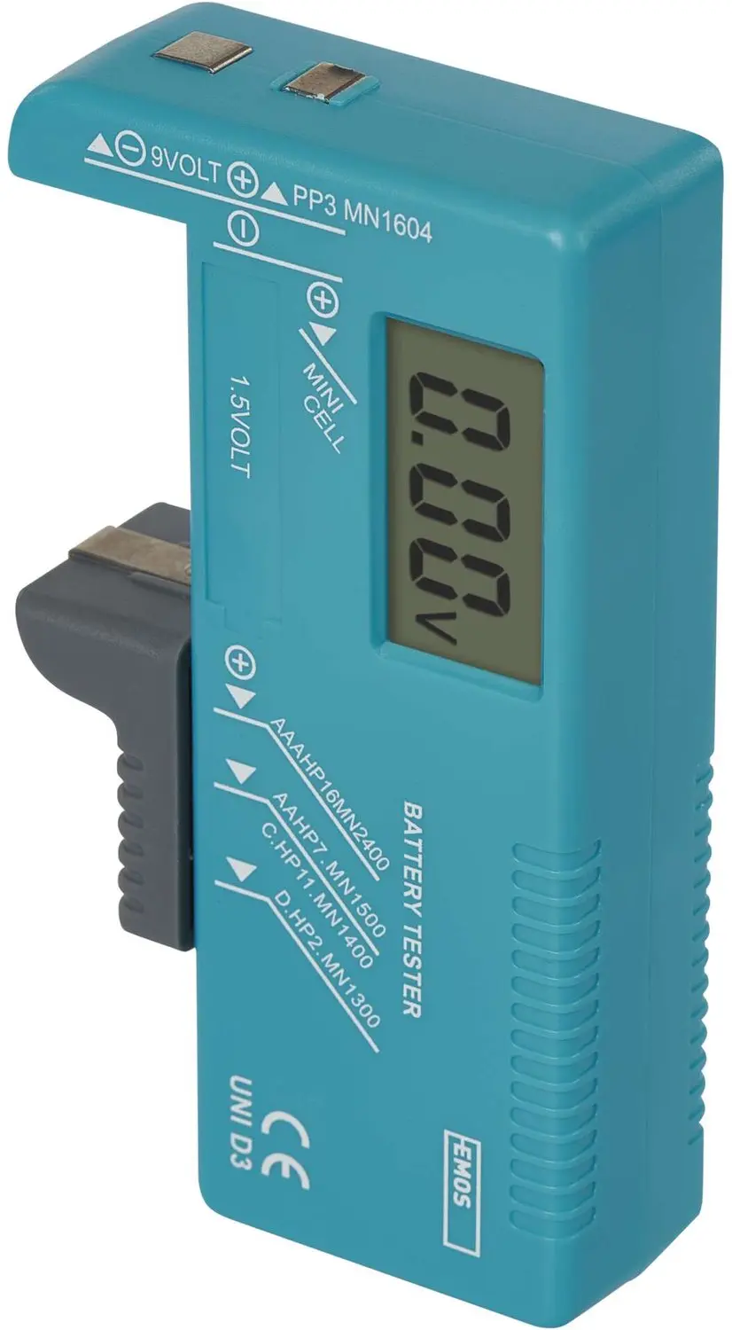 Emos Universele Batterijtester - AA, AAA, C, D, 9V - afbeelding 6 van 6