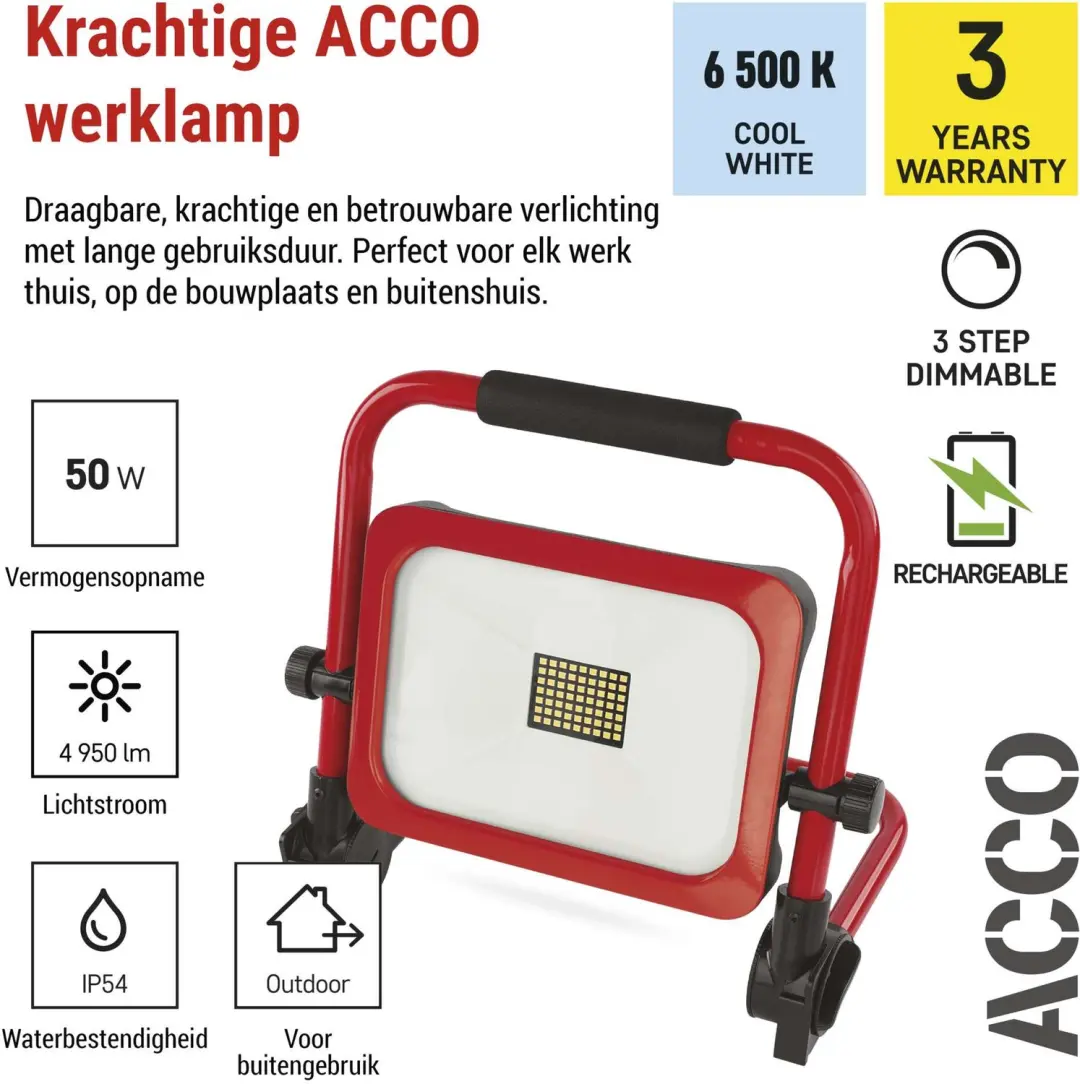 Emos ACCO LED-schijnwerper ZS2833 - 50W - Koudwit - afbeelding 3 van 6