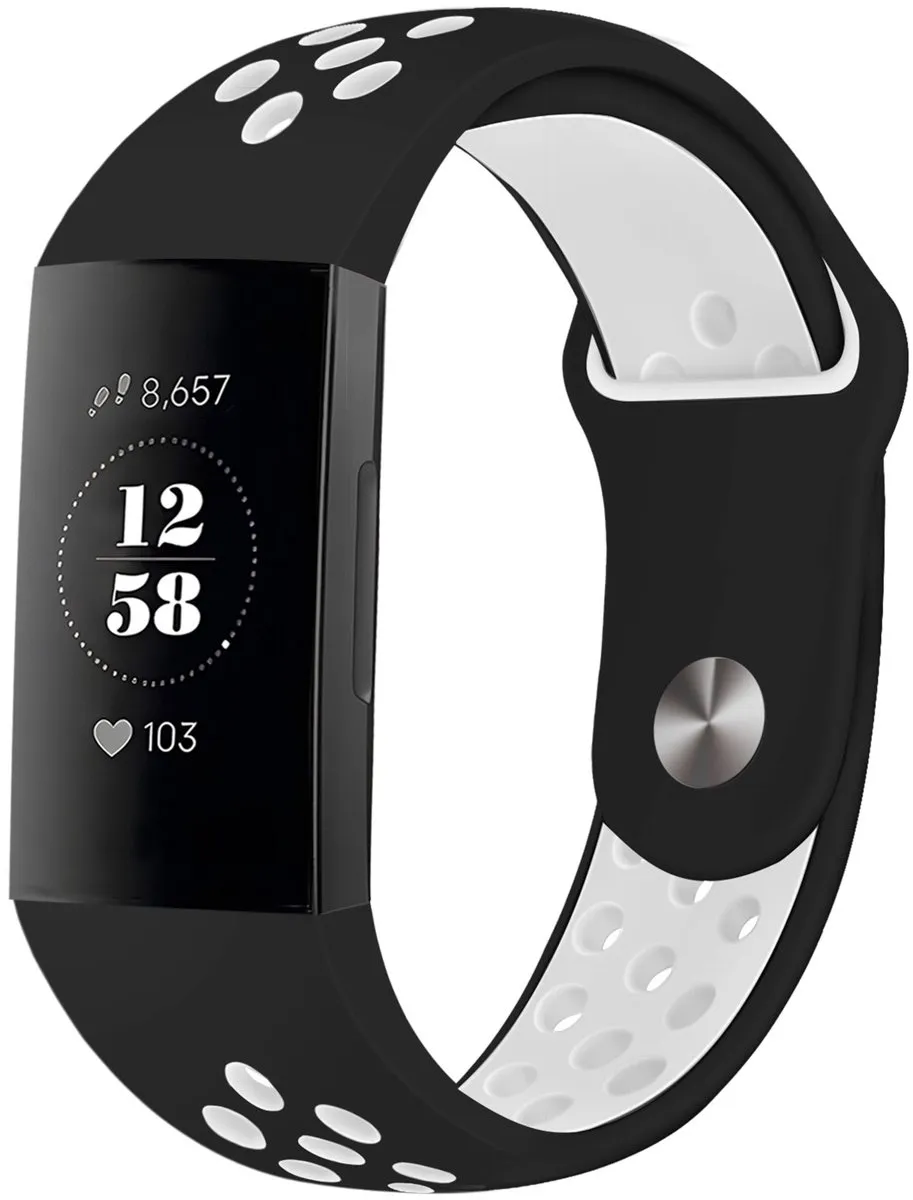 Imoshion Siliconen Sportband Fitbit Charge 4/5 - One Size - Zwart