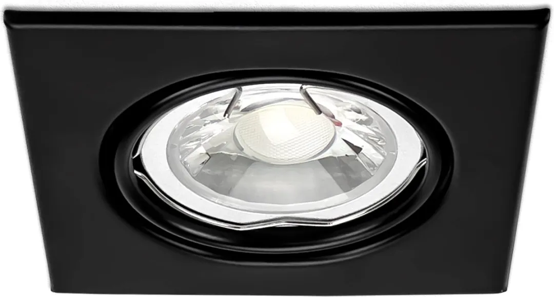 Solistech Vierkante Inbouw GU10 LED Spot - 2 Stuks - Zwart
