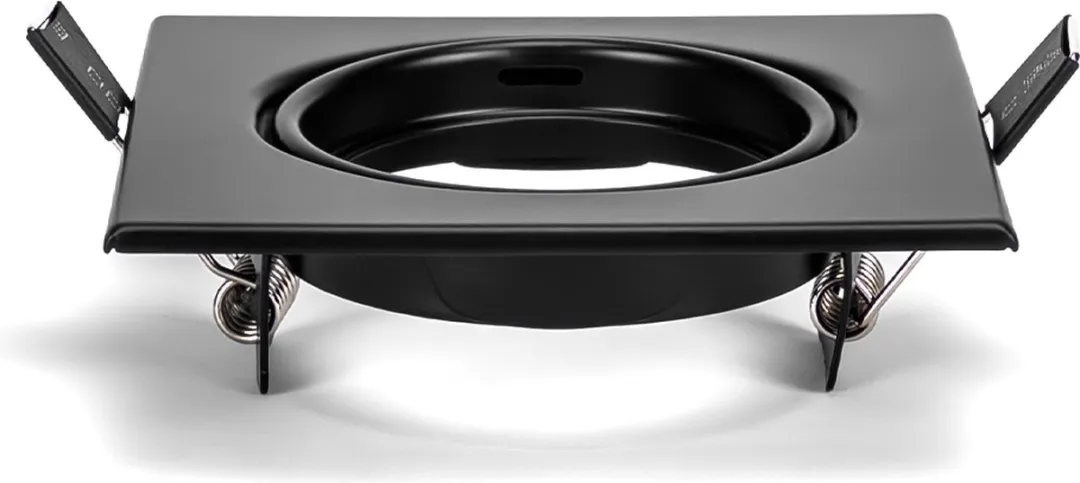 Solistech Vierkante Inbouw GU10 LED Spot - 2 Stuks - Zwart