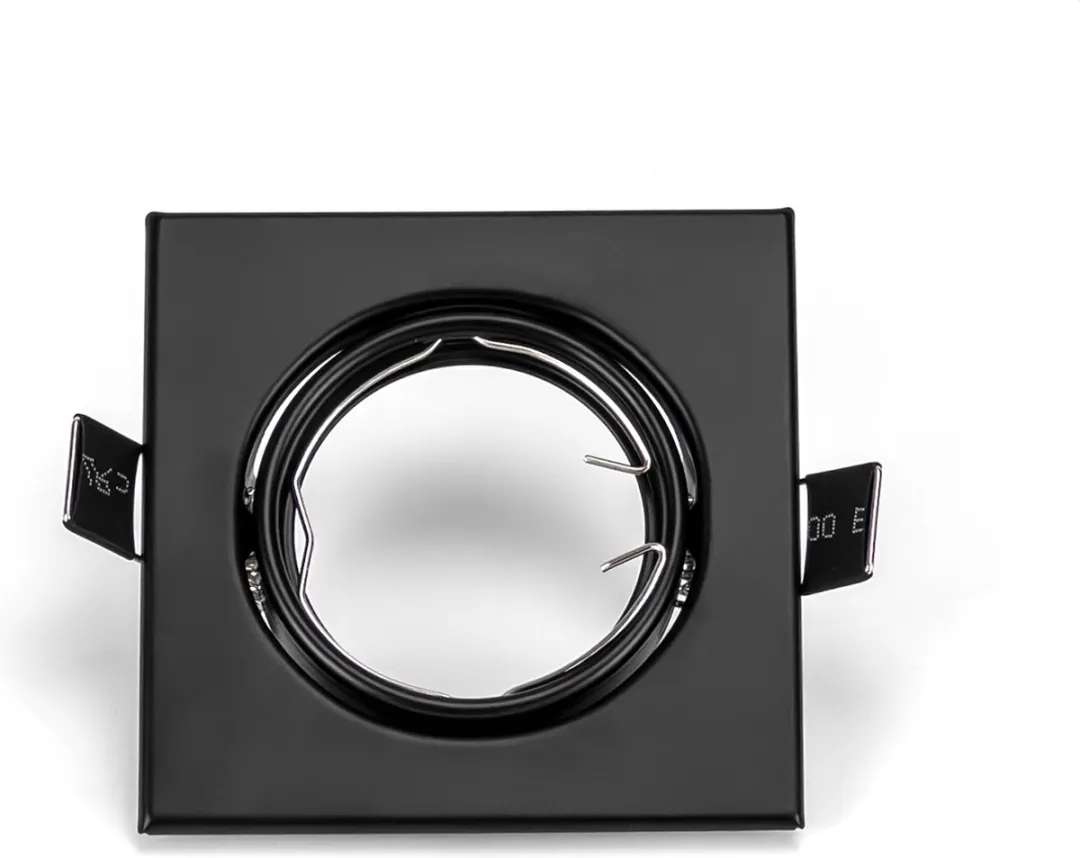 Solistech Vierkante Inbouw GU10 LED Spot - 2 Stuks - Zwart