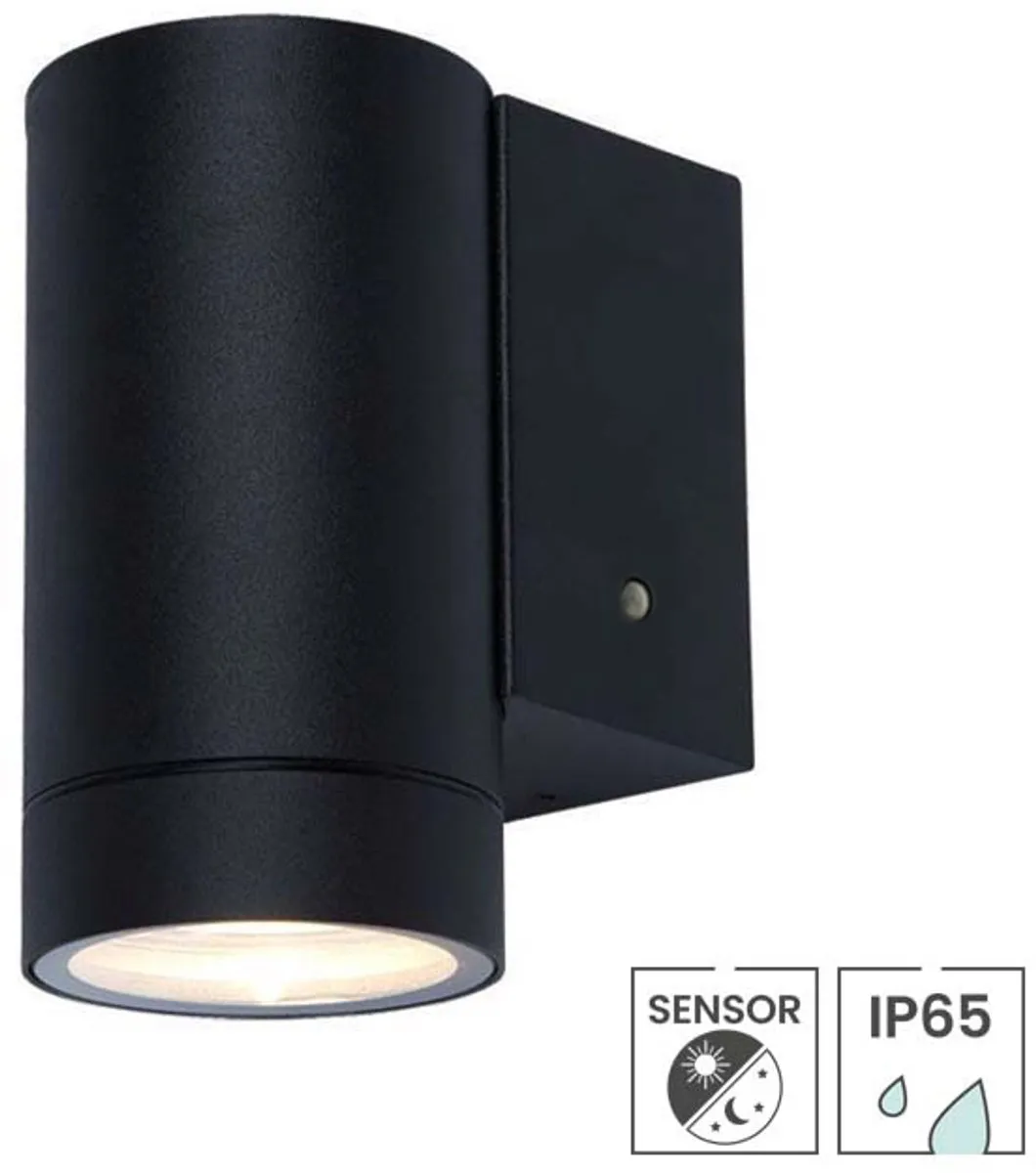 Lybardo Buitenlamp met Sensor Wandlamp GU10 - Zwart