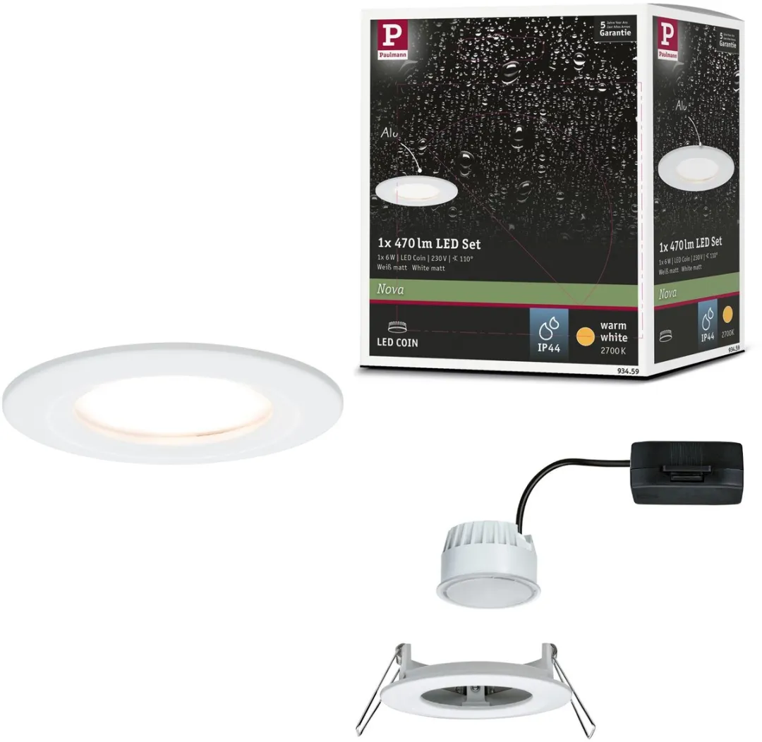 Paulmann Nova Coin LED-inbouwlamp 6W 470lm 2700K