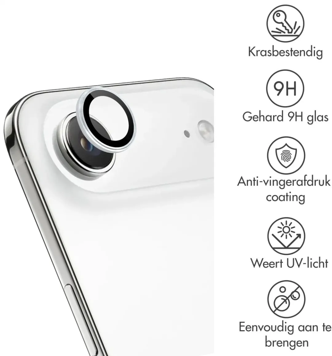 imoshion Camera Lens Protector Apple iPhone 17 Air - 2 Stuks - Zilver
