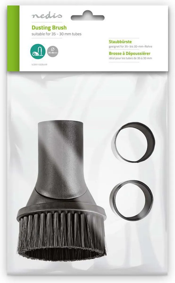 Nedis Plumeau Kunststof Haar VCBR110DBVAR - 30/32/35mm - Zwart