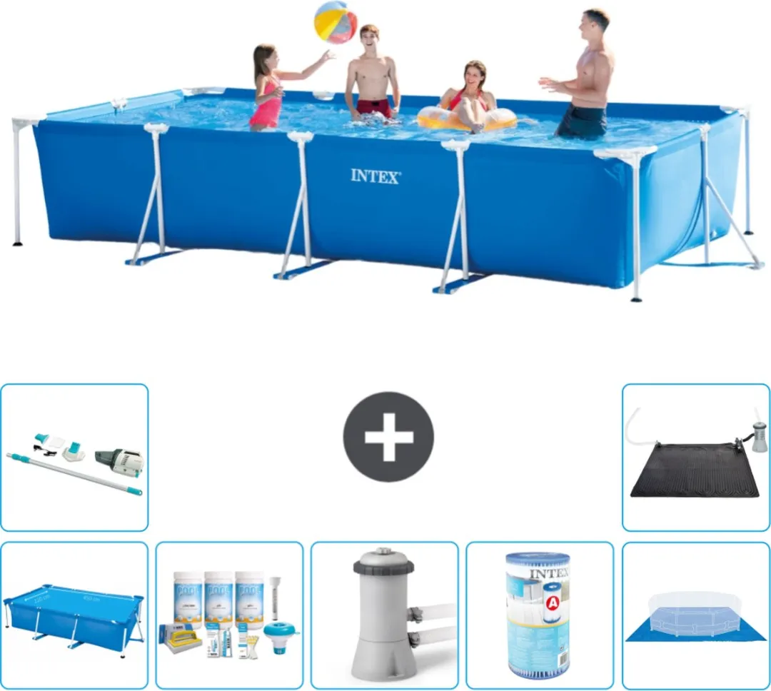 Intex Rechthoekig Frame Zwembad 450x220x84cm - Blauw - MPN 28273NP