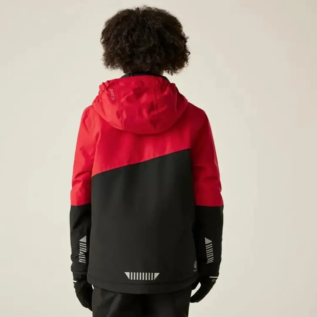 Dare 2b Snow Basher kinder ski-jas - Danger Red/Black - afbeelding 2 van 2