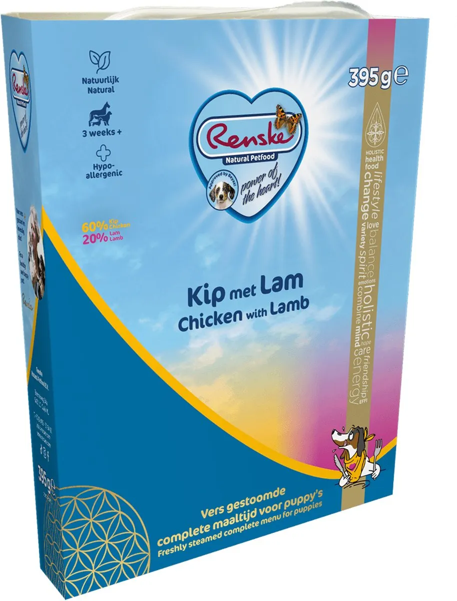 Renske Puppy Hondenvoer 10 x 395g Kip
