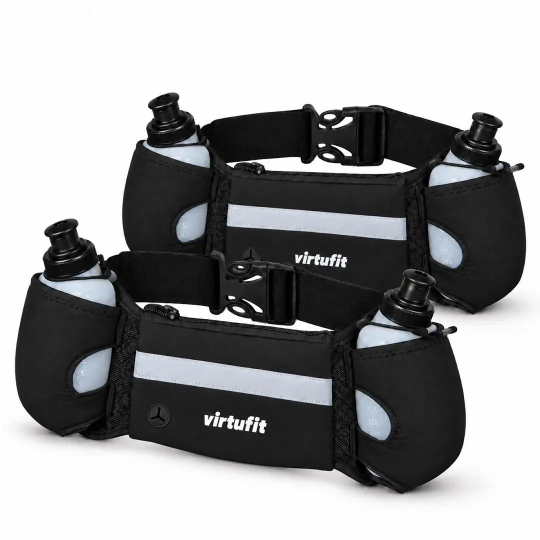 VirtuFit Bottle Belt Hardloopriem - 2 x 300ml - Zwart - afbeelding 3 van 6