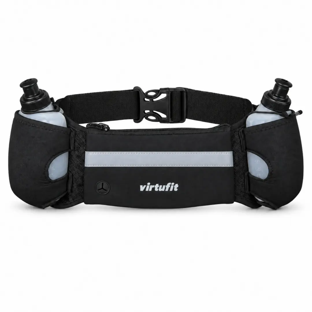 VirtuFit Bottle Belt Hardloopriem - 2 x 300ml - Zwart - afbeelding 4 van 6