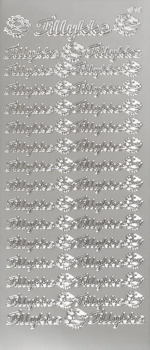 Creativ Company Tillykke Stickers Zilver