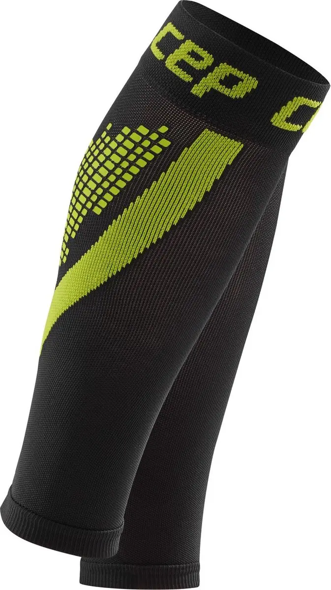 CEP Nighttech Calf Sleeves dames Hardloopsokken zwart/groen maat 4(kuit39-44cm)