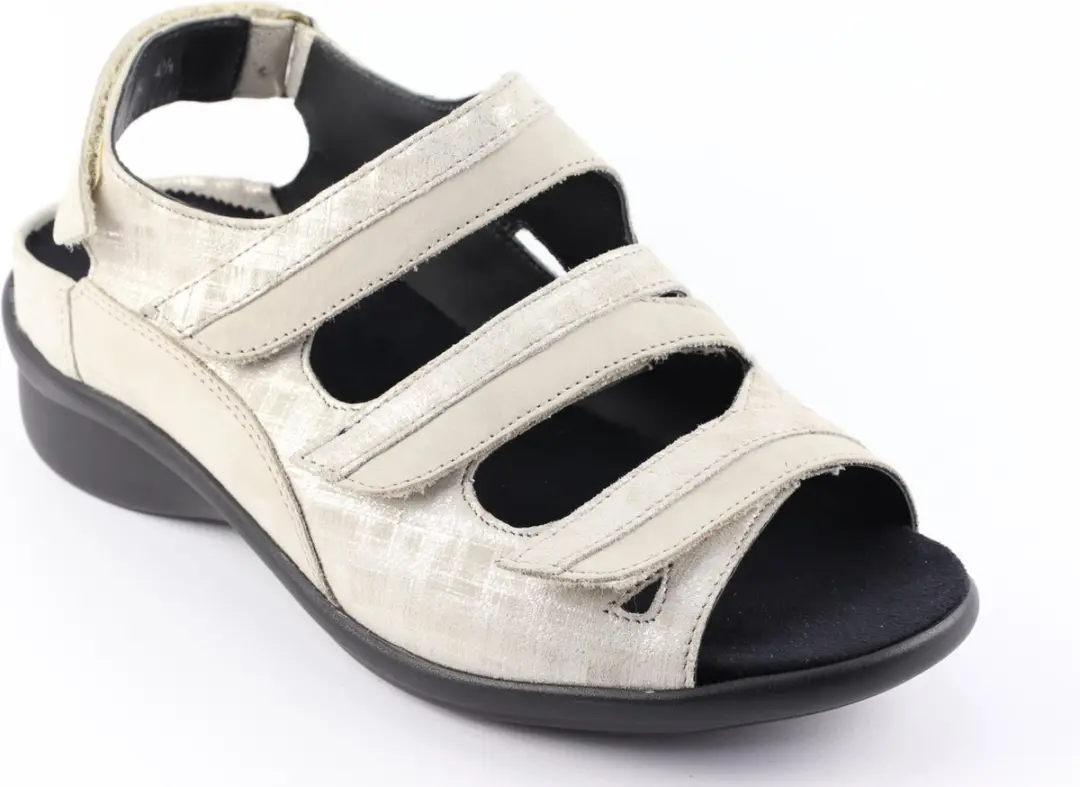 Durea Platte Sandalen Dames - Wit/Beige - afbeelding 2 van 5