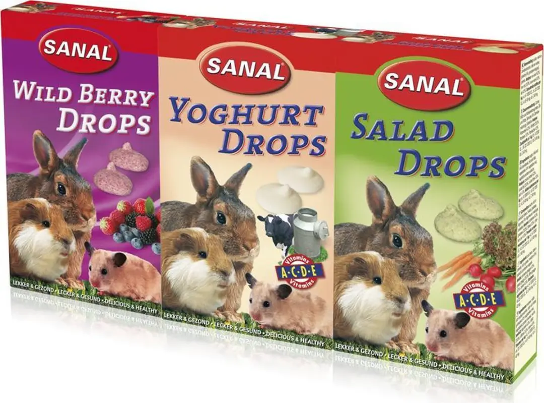 Sanal Knaagdier Drops 3x45g - Yogurt/Salad/Wild Berry - afbeelding 2 van 2