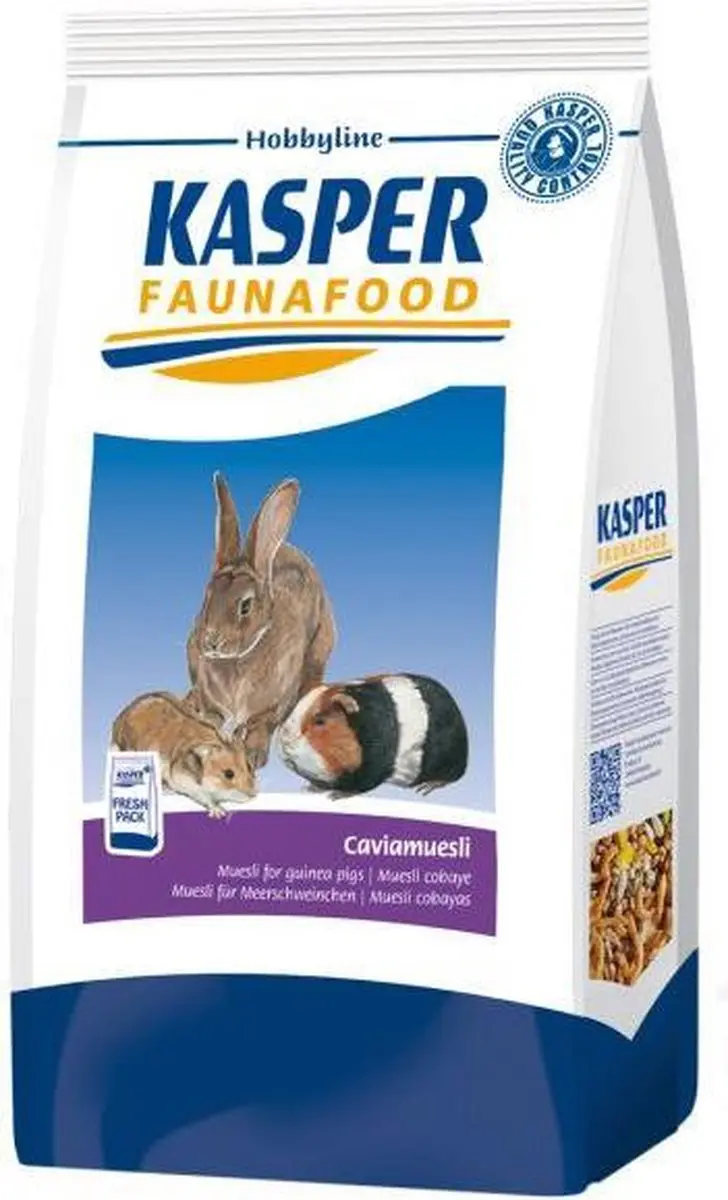 Kasper Faunafood Hobbyline Caviamuesli 2,5kg - 2 stuks - afbeelding 6 van 6