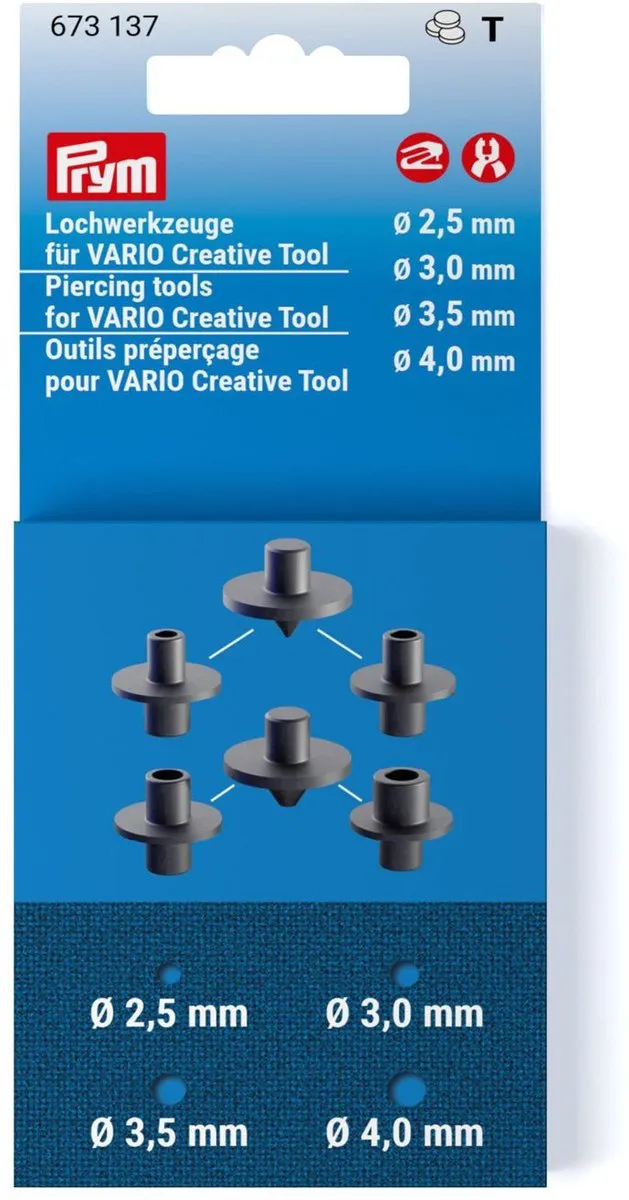 Prym Vario Creat. Ponsstempels 2,5-4,0mm - 1 Stuk