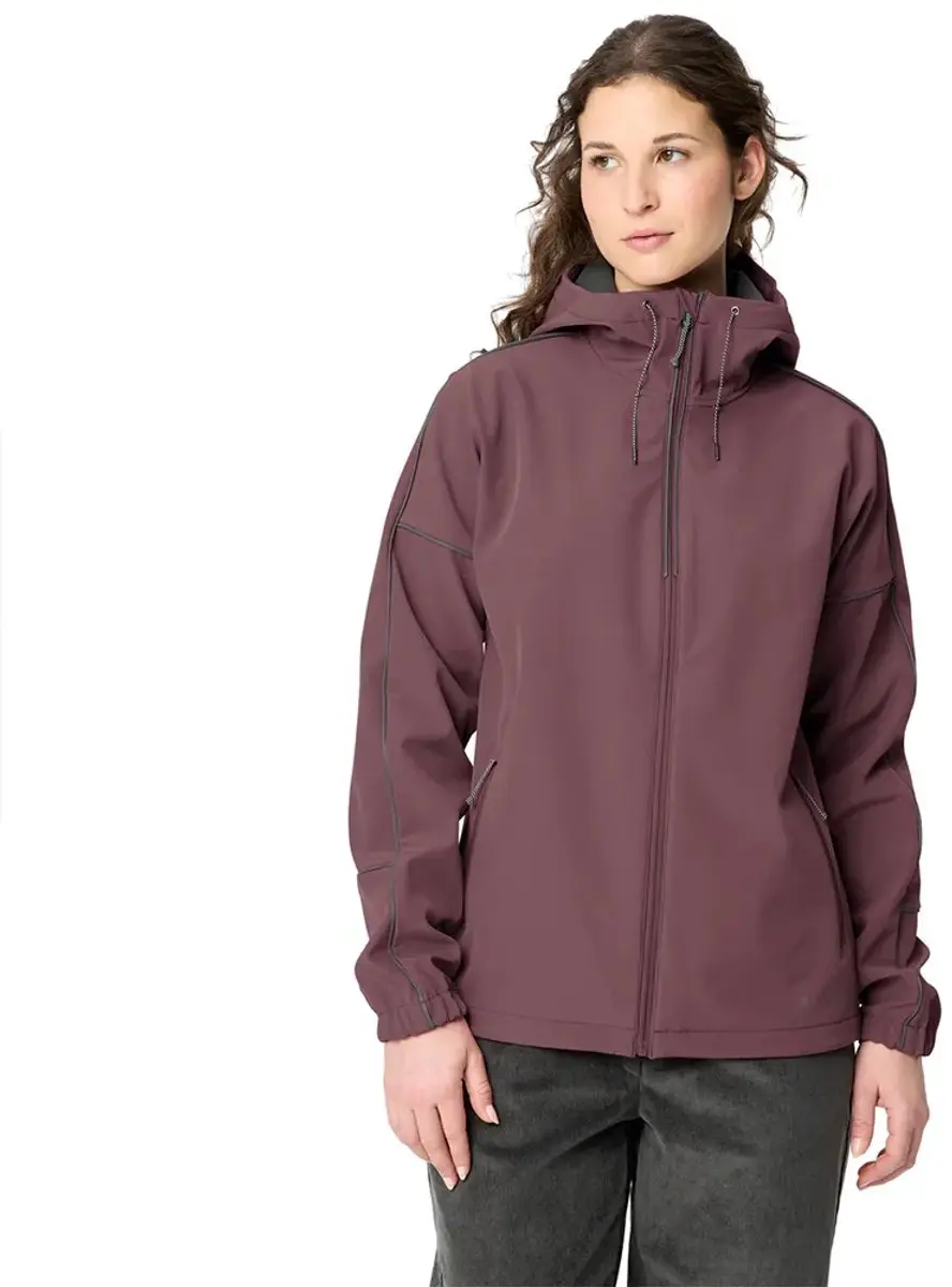 Vaude Cyclist Dames Softshell Jas - Ruby Dusk - afbeelding 4 van 4