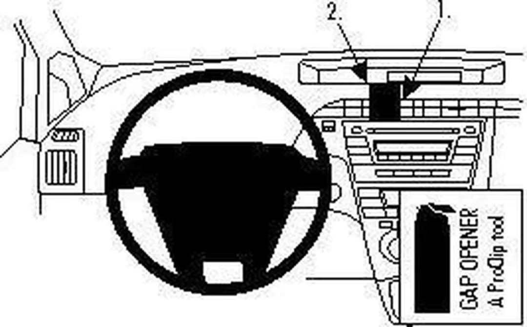 Brodit Center Montagebeugel Toyota Prius 10-11 213470 - Zwart