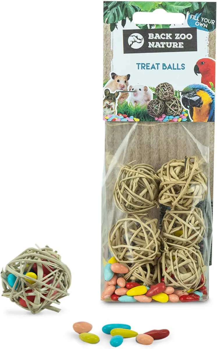 Back Zoo Nature Treat Balls - Vogelspeelgoed - 4cm - 6 stuks - afbeelding 2 van 6