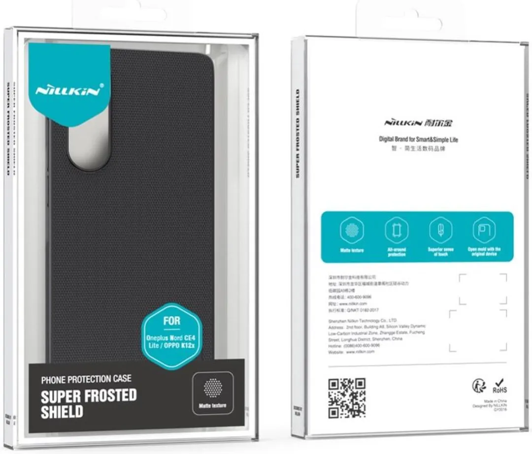 Nillkin Super Frosted Shield Hoesje OnePlus Nord CE 4 Lite - Zwart