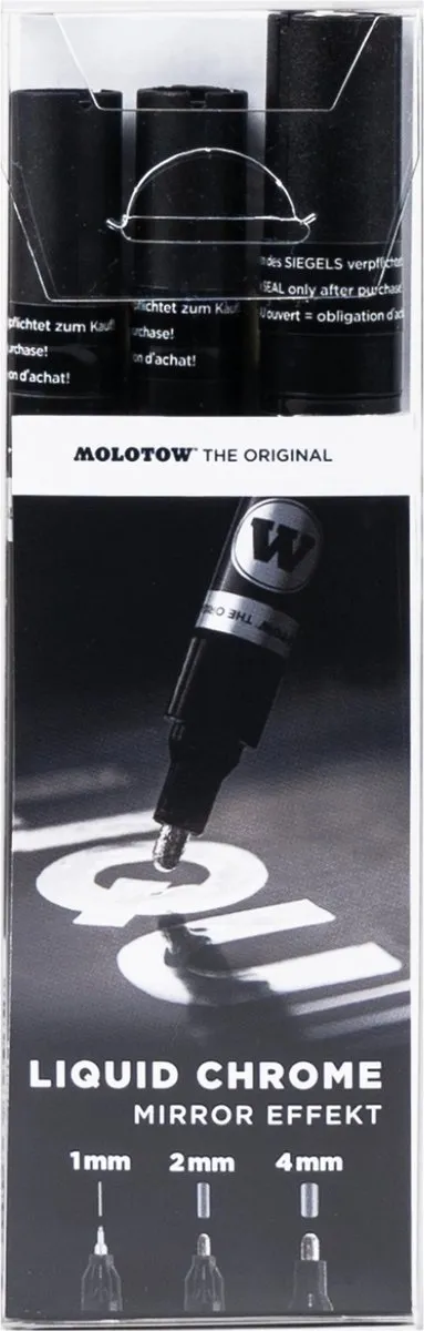 Molotow Liquid Chrome Marker Set 3 Stuks