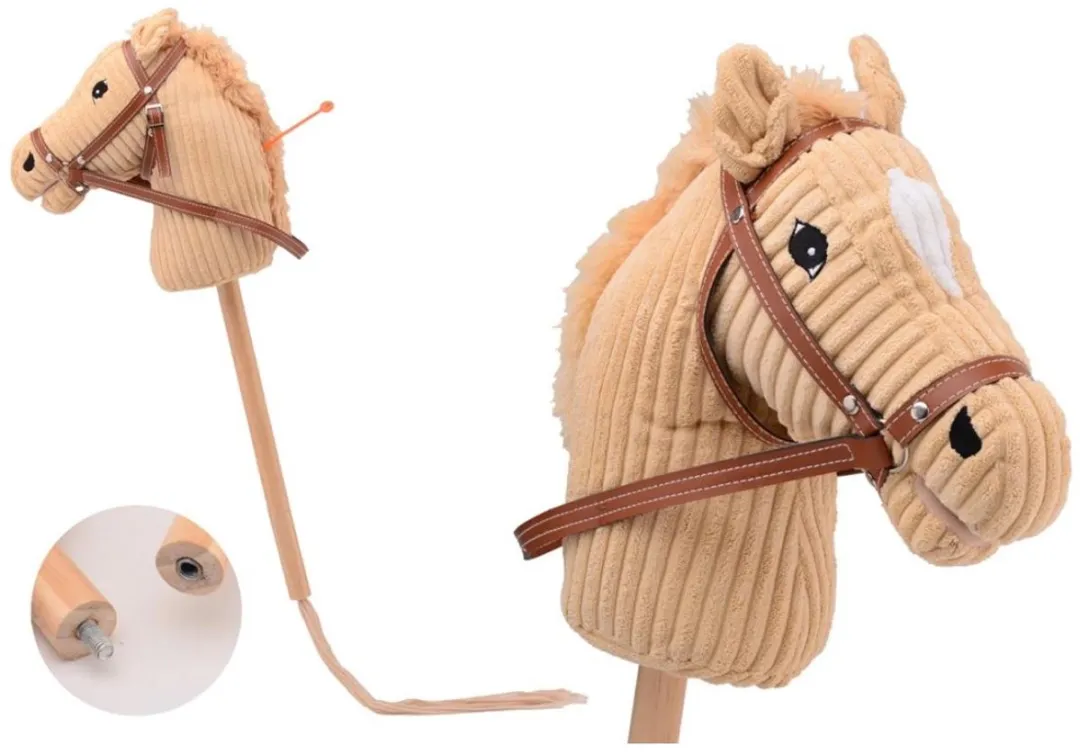 Johntoy Stokpaardje 80cm - Beige