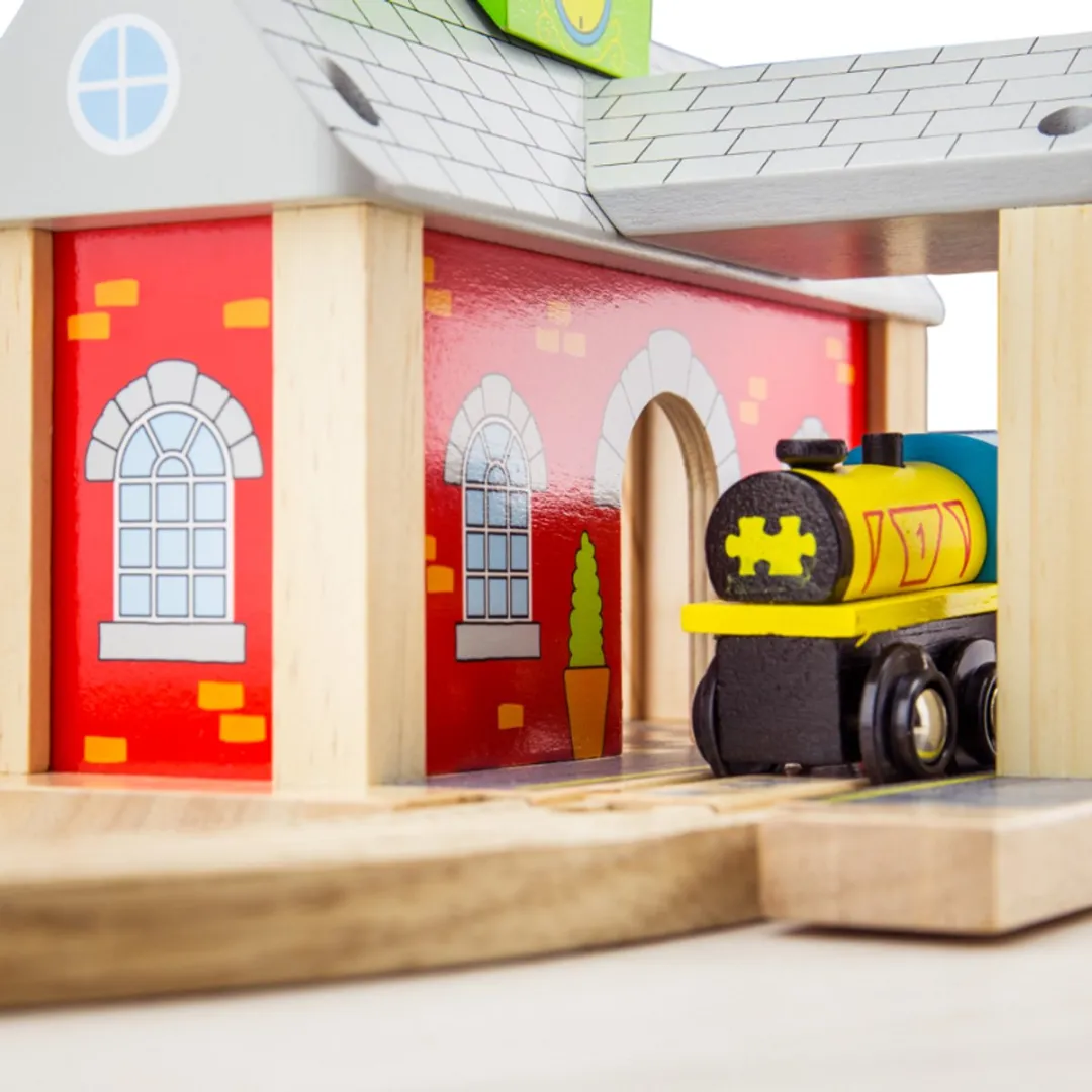 BigJigs Stationsgebouw BJT215 - Houten Treinbaan - Multi
