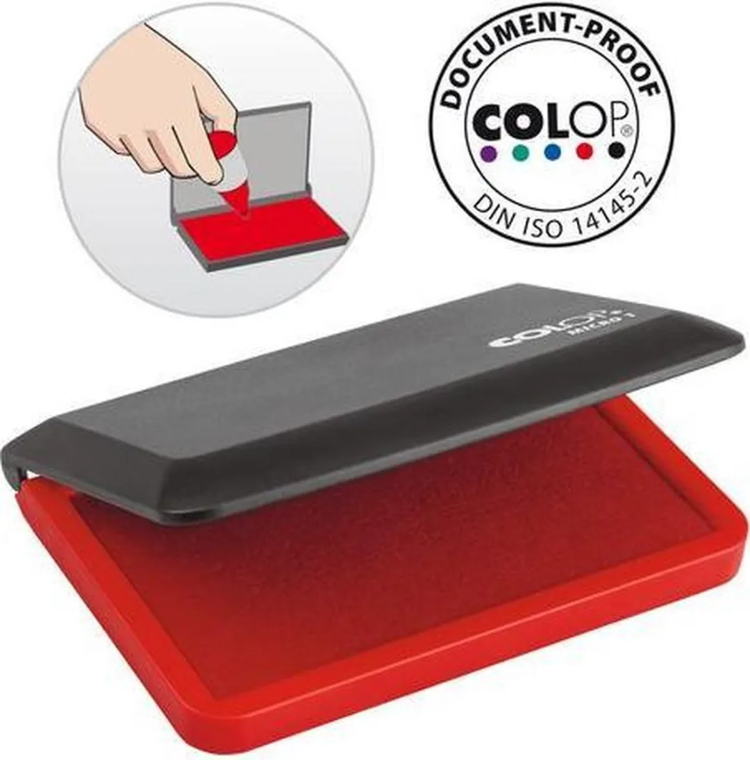 Colop Stempelkussen Micro 5x9cm Rood