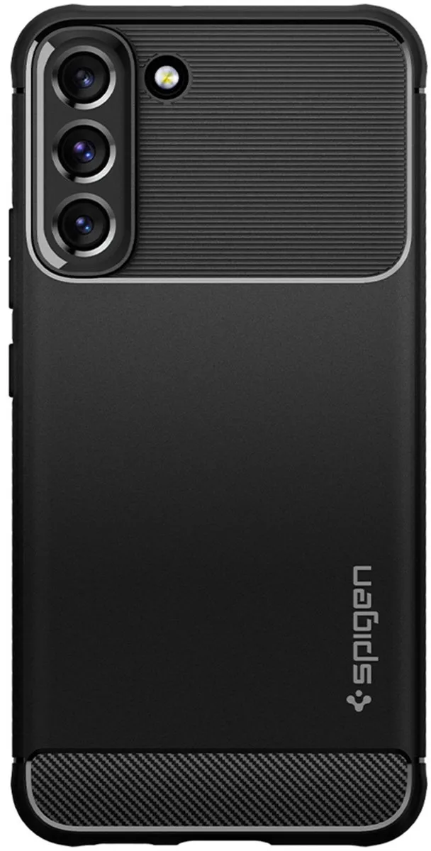 Spigen Rugged Armor ACS03986 Hoesje - Samsung Galaxy S22 - Zwart