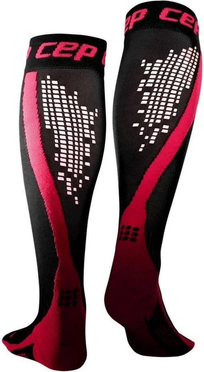 cep Nighttech Hardloopsokken Dames roze/zwart Maat II / 25-31 cm