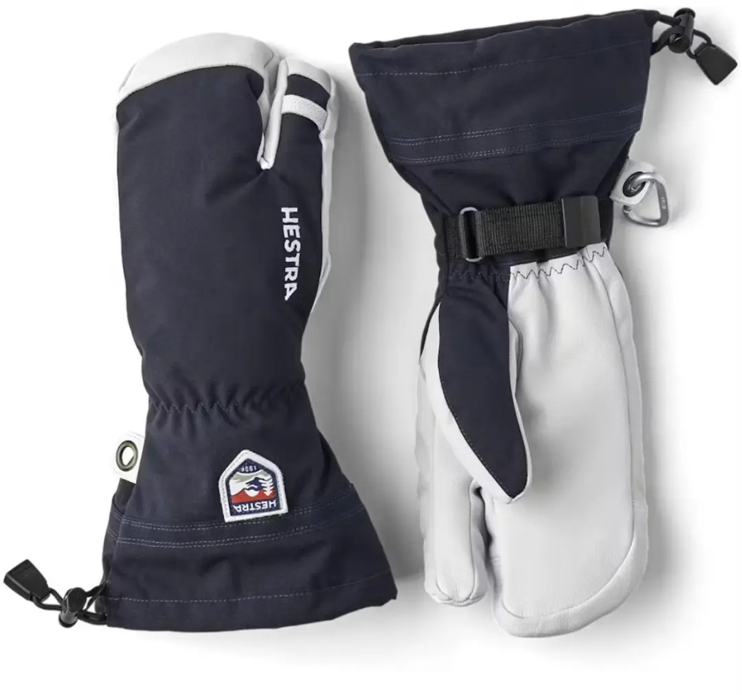 Hestra Army Leather Heli Ski 3-Finger Handschoenen - Zwart - afbeelding 3 van 6
