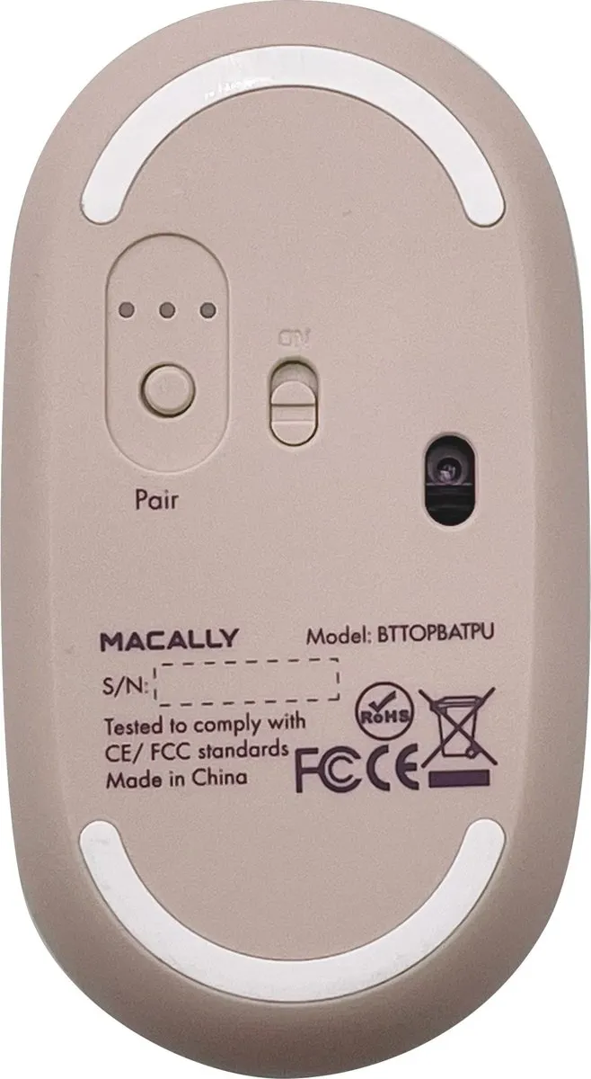 Macally BTTOPBAT-PK Draadloze Muis - Roze