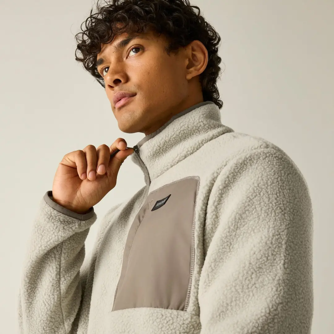 Regatta Frankie Borg Fleece Met Volledige Rits Wit L Man