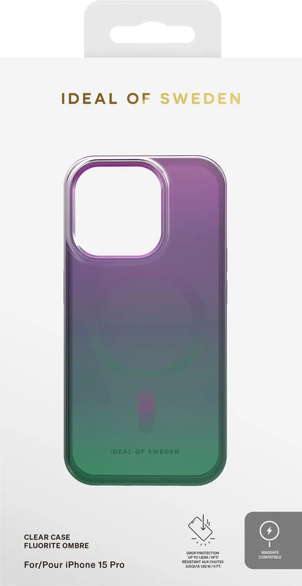 iDeal of Sweden Clear Case MagSafe iPhone 15 Pro Fluorite Ombre - IDCLCMS-I2361P-479 - afbeelding 2 van 6