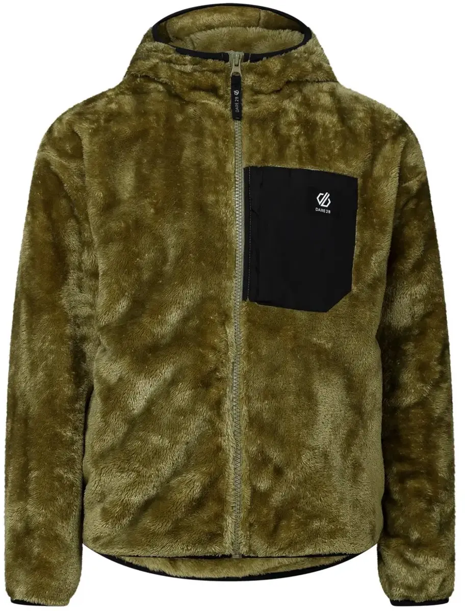 Dare2b Powder Fleece Met Volledige Rits Groen 15-16 Years Jongen