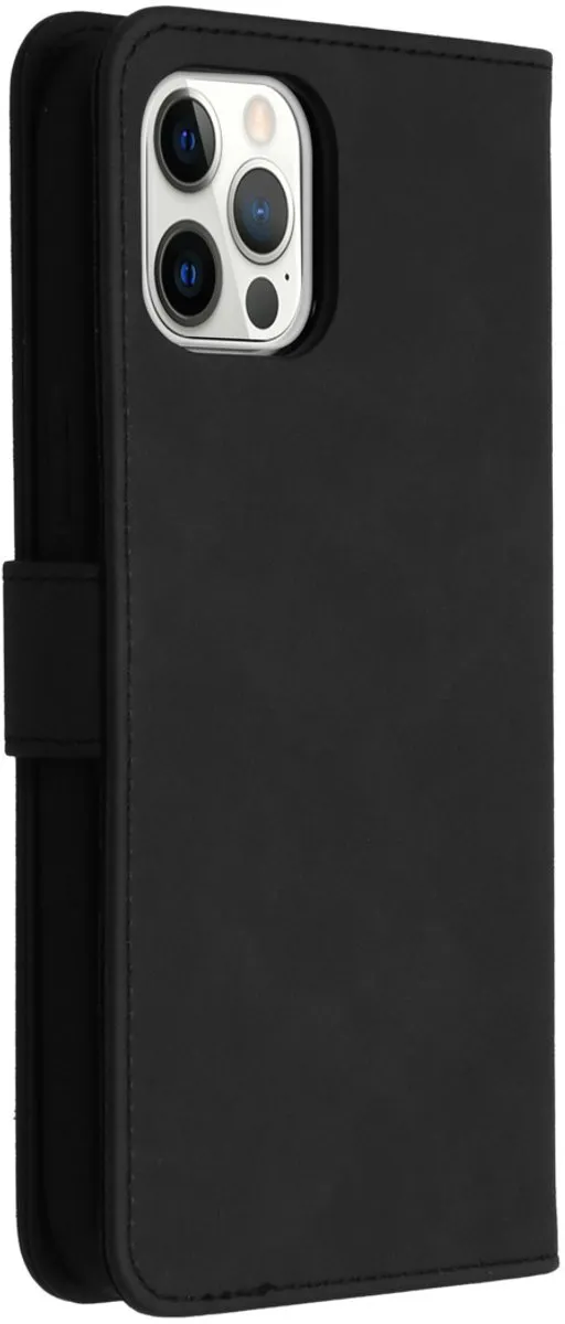 Imoshion Hoesje iPhone 12 Pro/12 2-in-1 Bookcase - 3 Pasjes - Zwart
